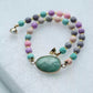Colorful Lava Rock Pet Collar with Magnet Buckle for Cat Crystal Healing Bulk Wholesale