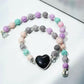 Colorful Lava Rock Pet Collar with Magnet Buckle for Cat Crystal Healing Bulk Wholesale