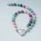 Colorful Lava Rock Pet Collar with Magnet Buckle for Cat Crystal Healing Bulk Wholesale