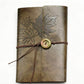 PU Leather Journal Notebook with Natural Crystal Button Decoration Crystal Healing Bulk Wholesale