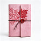 Loose-leaf PU Leather Journal Notebook with Natural Crystal Button Decoration Crystal Healing Bulk Wholesale