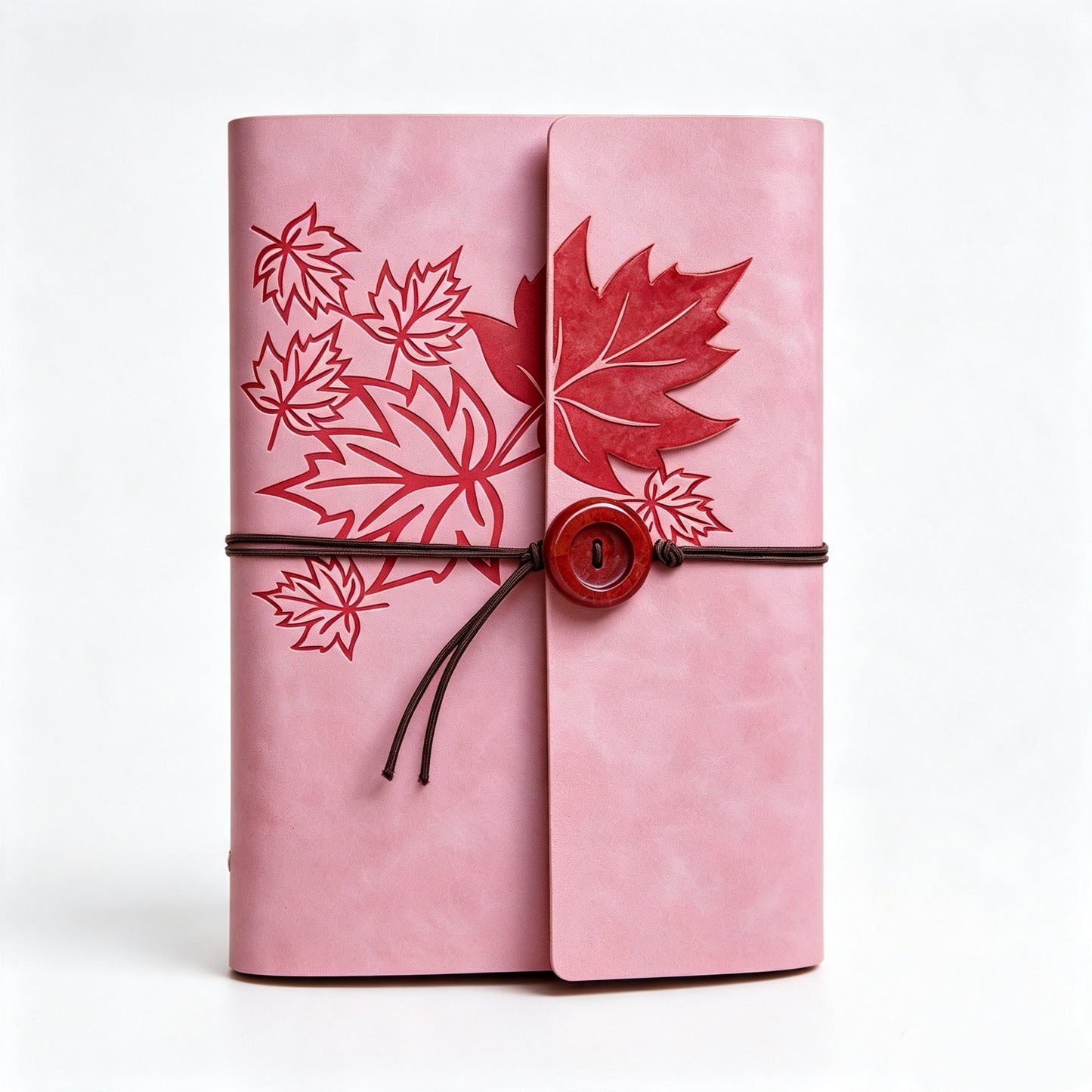 Loose-leaf PU Leather Journal Notebook with Natural Crystal Button Decoration Crystal Healing Bulk Wholesale