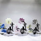 Mixed Crystal Buttterfly & Spinning Flower with Metal Stand Resin Base Free Form Crystal Healing Bulk Wholesale