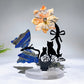 Mixed Crystal Buttterfly & Spinning Flower with Metal Stand Resin Base Free Form Crystal Healing Bulk Wholesale