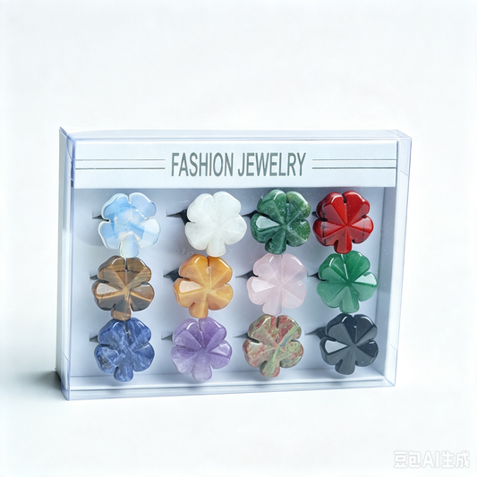 Crystal Four Leaf Clover Vent Clips