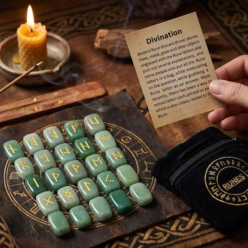 Natural Crystal Curved Runes Wholesale