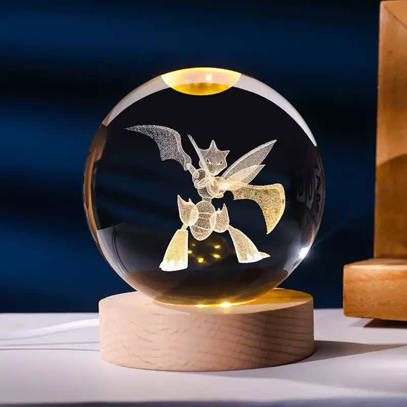 6cm 3D Inner Carving Pokemon Cartoon Character Glass Sphere Wholesale New Arrival