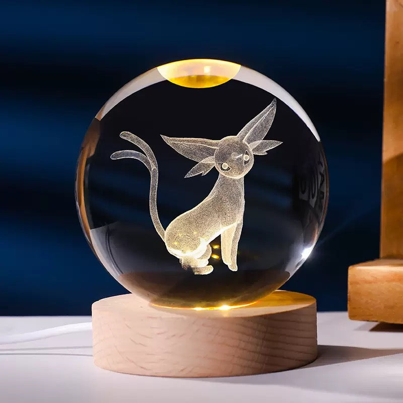 6cm 3D Inner Carving Pokemon Cartoon Character Glass Sphere Wholesale New Arrival