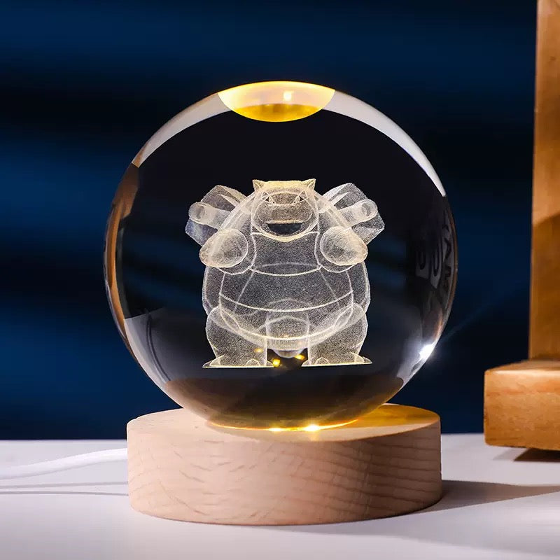 6cm 3D Inner Carving Pokemon Cartoon Character Glass Sphere Wholesale New Arrival