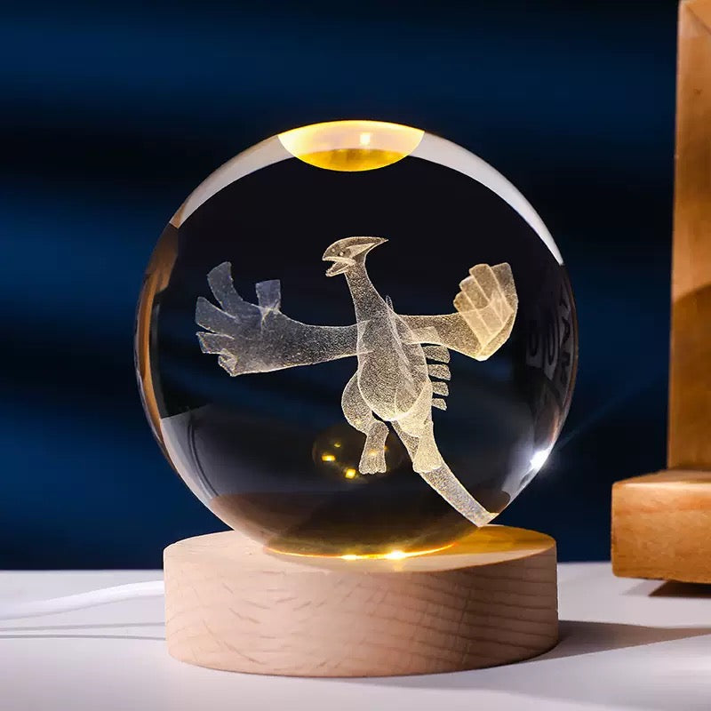 6cm 3D Inner Carving Pokemon Cartoon Character Glass Sphere Wholesale New Arrival