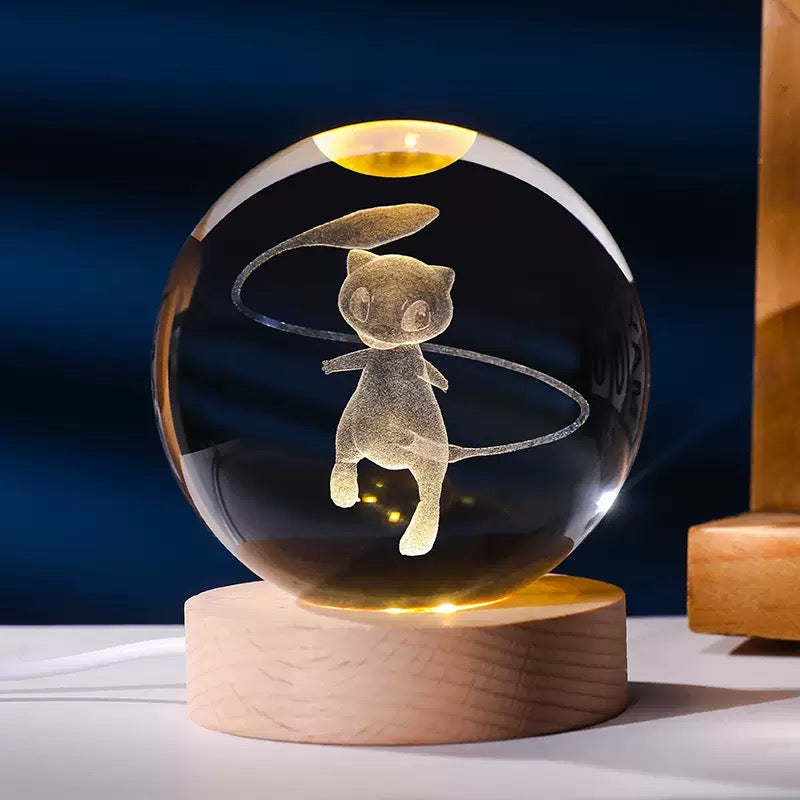 6cm 3D Inner Carving Pokemon Cartoon Character Glass Sphere Wholesale New Arrival