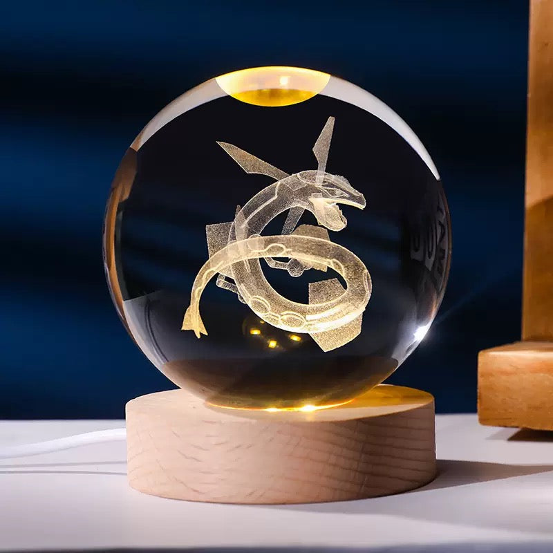 6cm 3D Inner Carving Pokemon Cartoon Character Glass Sphere Wholesale New Arrival