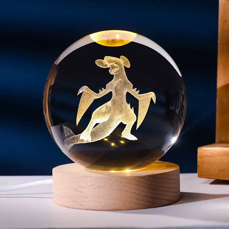 6cm 3D Inner Carving Pokemon Cartoon Character Glass Sphere Wholesale New Arrival
