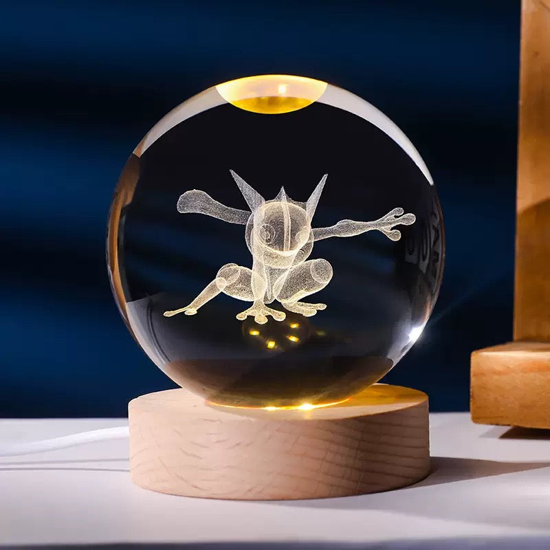 6cm 3D Inner Carving Pokemon Cartoon Character Glass Sphere Wholesale New Arrival
