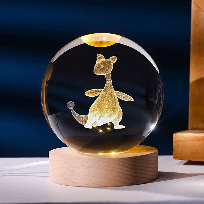 6cm 3D Inner Carving Pokemon Cartoon Character Glass Sphere Wholesale New Arrival