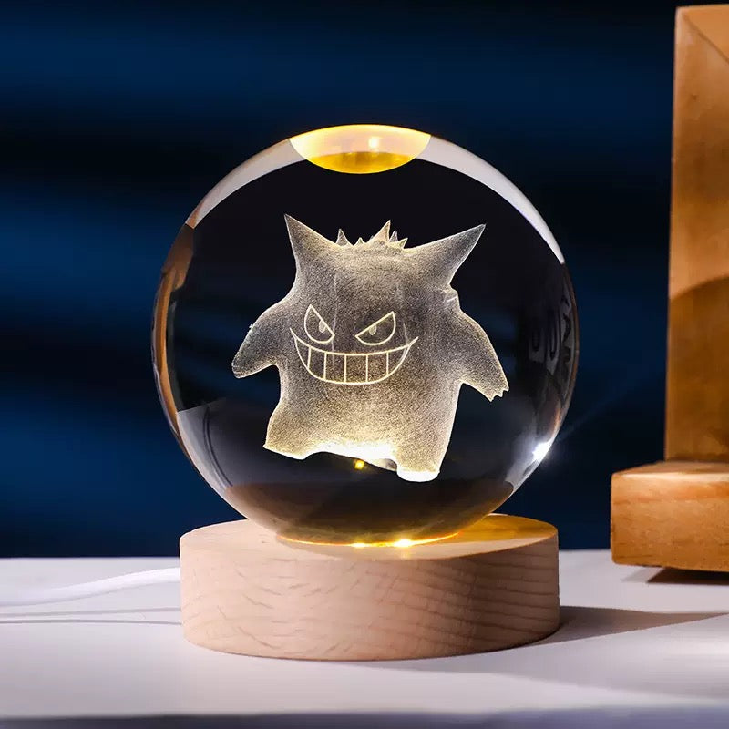 6cm 3D Inner Carving Pokemon Cartoon Character Glass Sphere Wholesale New Arrival