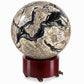 Huge Unique UV Reactive Volcanic Agate Sphere for Decoration