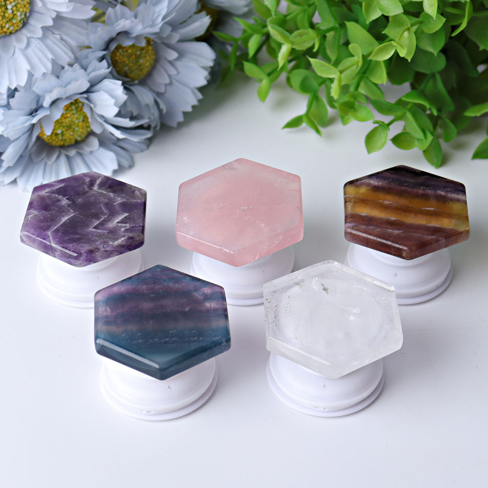 Natural Crystal Hexagon Phone Holder Wholesale