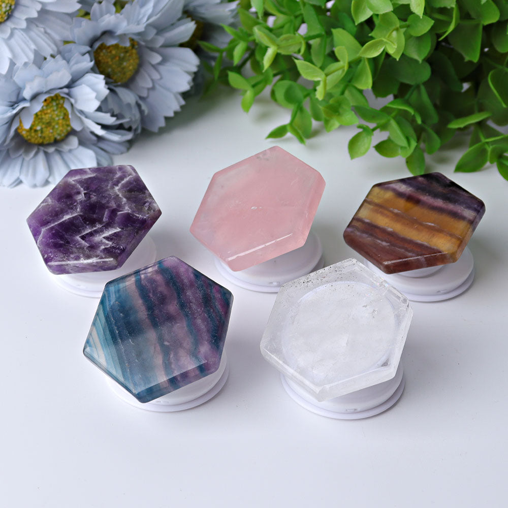Natural Crystal Hexagon Phone Holder Wholesale