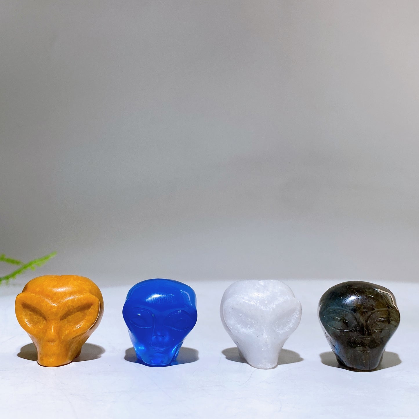 1.0" Crystal Alien Skulll Carving Crystal Healing Bulk Wholesale