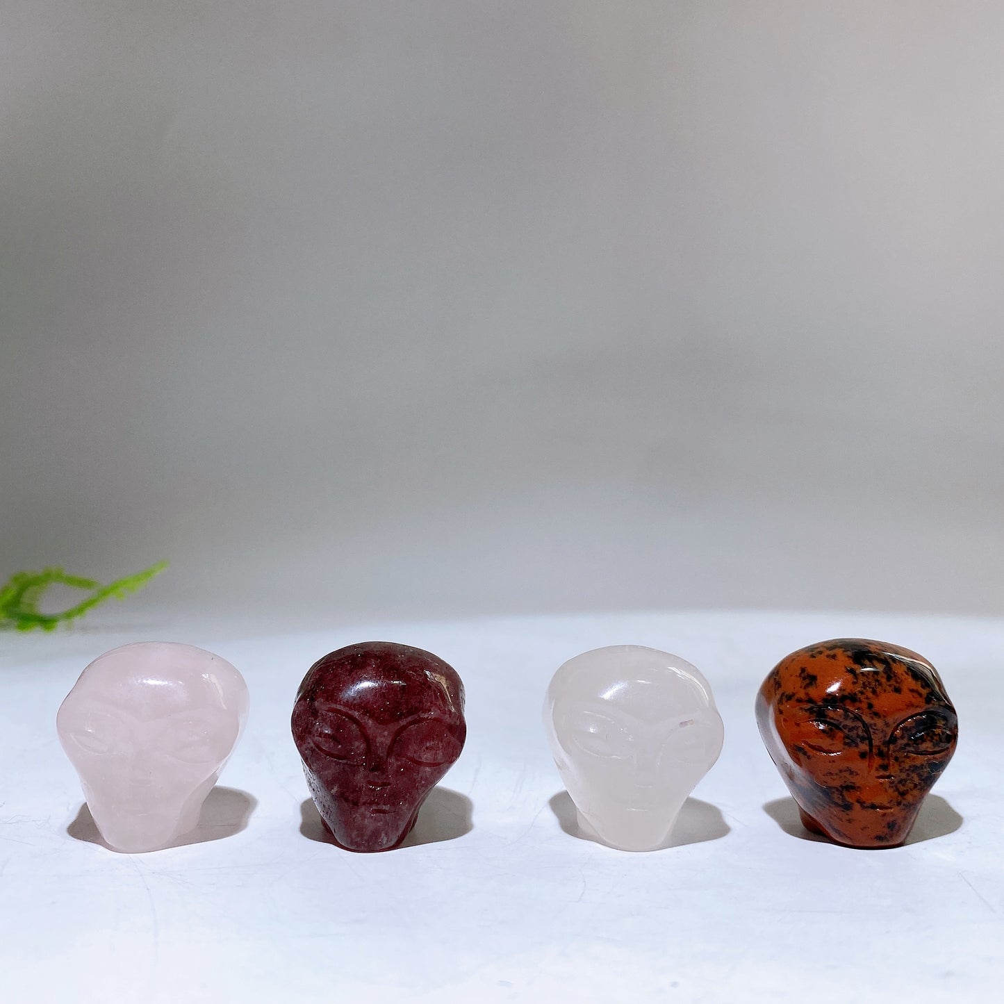 1.0" Crystal Alien Skulll Carving Crystal Healing Bulk Wholesale