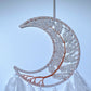 60cm Mixed Crystal Chips Moon Shape Dreamcatcher Crystal Healing Bulk Wholesale