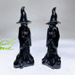 4.2" Black Obsidian Witch Carving Crystal Healiing Bulk Wholesale