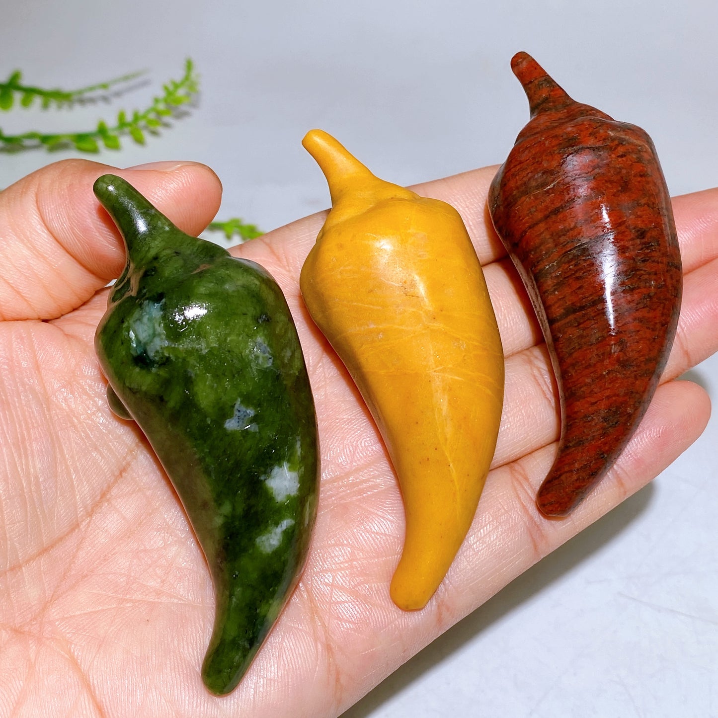 3.2" Natural Gemstone Crystal Chili Carving Crystal Healing Bulk Wholesale