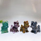 2.3" Natural Crystal Yorkshire Terrier Dog Carving Crystal Healing Bulk Wholesale