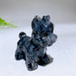 2.3" Natural Crystal Yorkshire Terrier Dog Carving Crystal Healing Bulk Wholesale