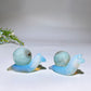 2.5" Opalite Snail with Fluorite Sky Blue Shell Carving Crystal Healing Bulk Wholesale
