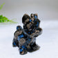 2.3" Natural Crystal Yorkshire Terrier Dog Carving Crystal Healing Bulk Wholesale
