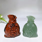 2.2" Mahogany Green Aventurine Money Bag Carving Crystal Healing Bulk Wholesale