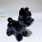 2.3" Natural Crystal Yorkshire Terrier Dog Carving Crystal Healing Bulk Wholesale