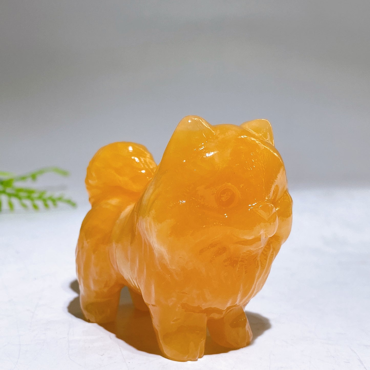 2.2" Naturla Crystal Pomeranian Dog Carving Crystal Healing Bulk Wholesale