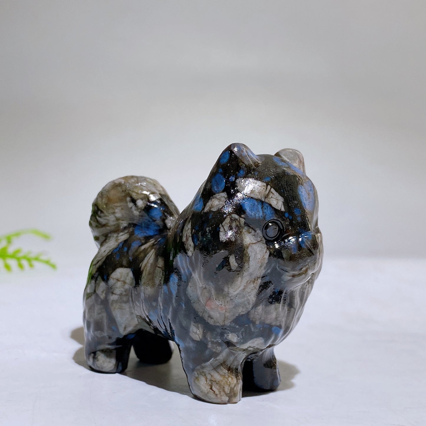 2.2" Naturla Crystal Pomeranian Dog Carving Crystal Healing Bulk Wholesale