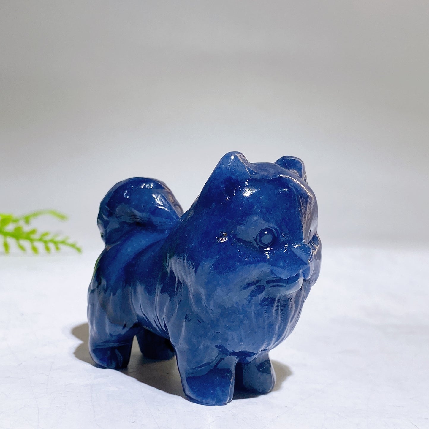 2.2" Naturla Crystal Pomeranian Dog Carving Crystal Healing Bulk Wholesale