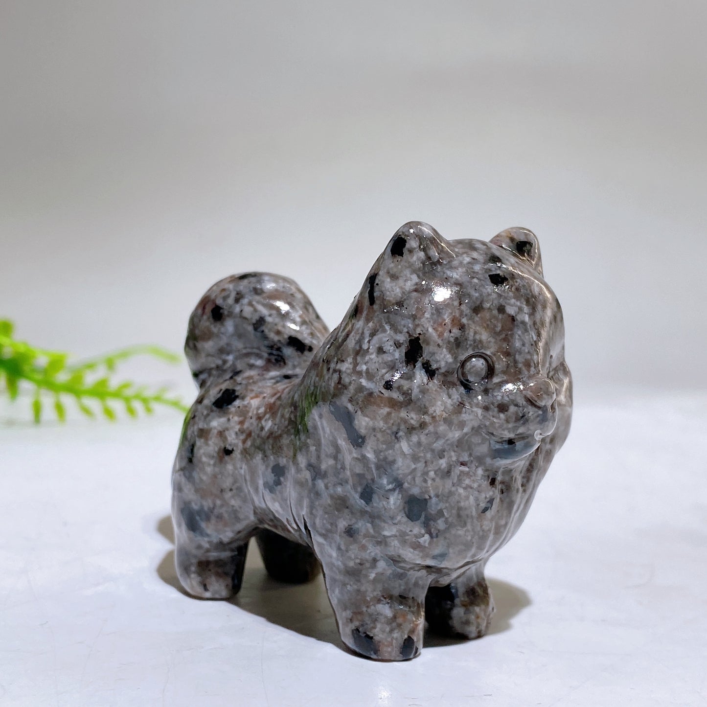 2.2" Naturla Crystal Pomeranian Dog Carving Crystal Healing Bulk Wholesale