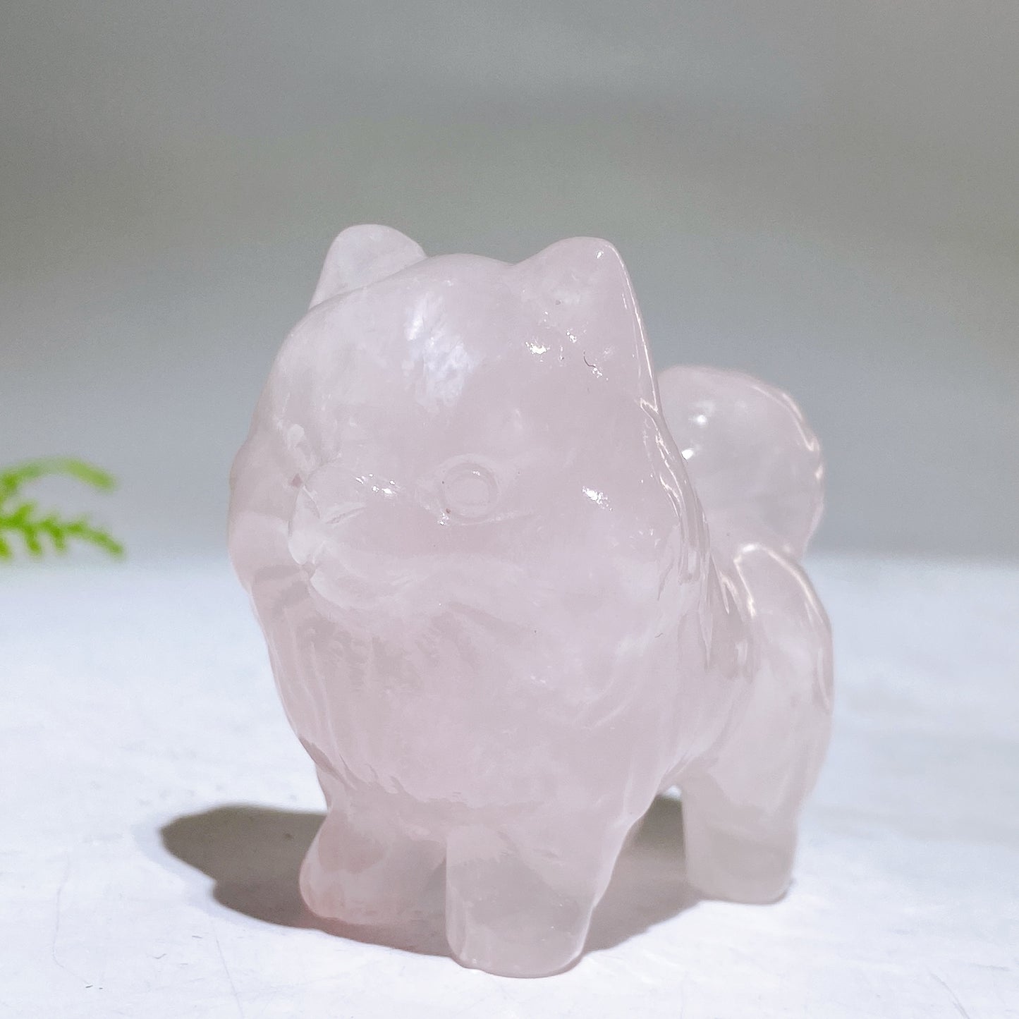 2.2" Naturla Crystal Pomeranian Dog Carving Crystal Healing Bulk Wholesale