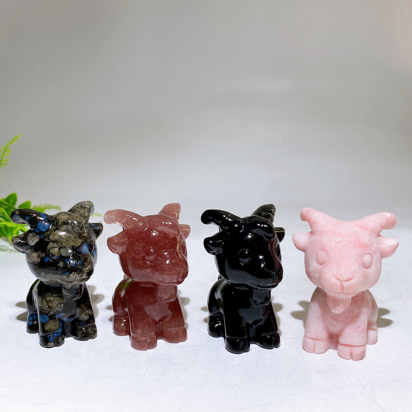 2.3" Natural Crystal Goat Carving Crystal Healing Bulk Wholesale