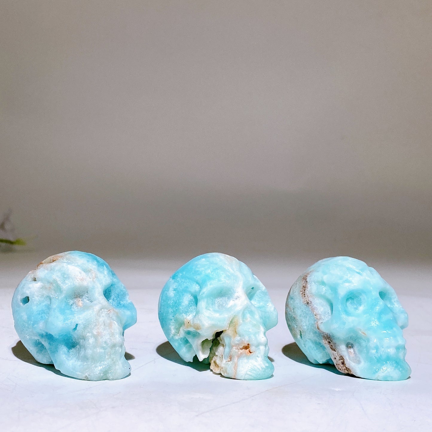 1.9" Hemimorphite Skull Carving Crystal Healing Bulk Wholesale