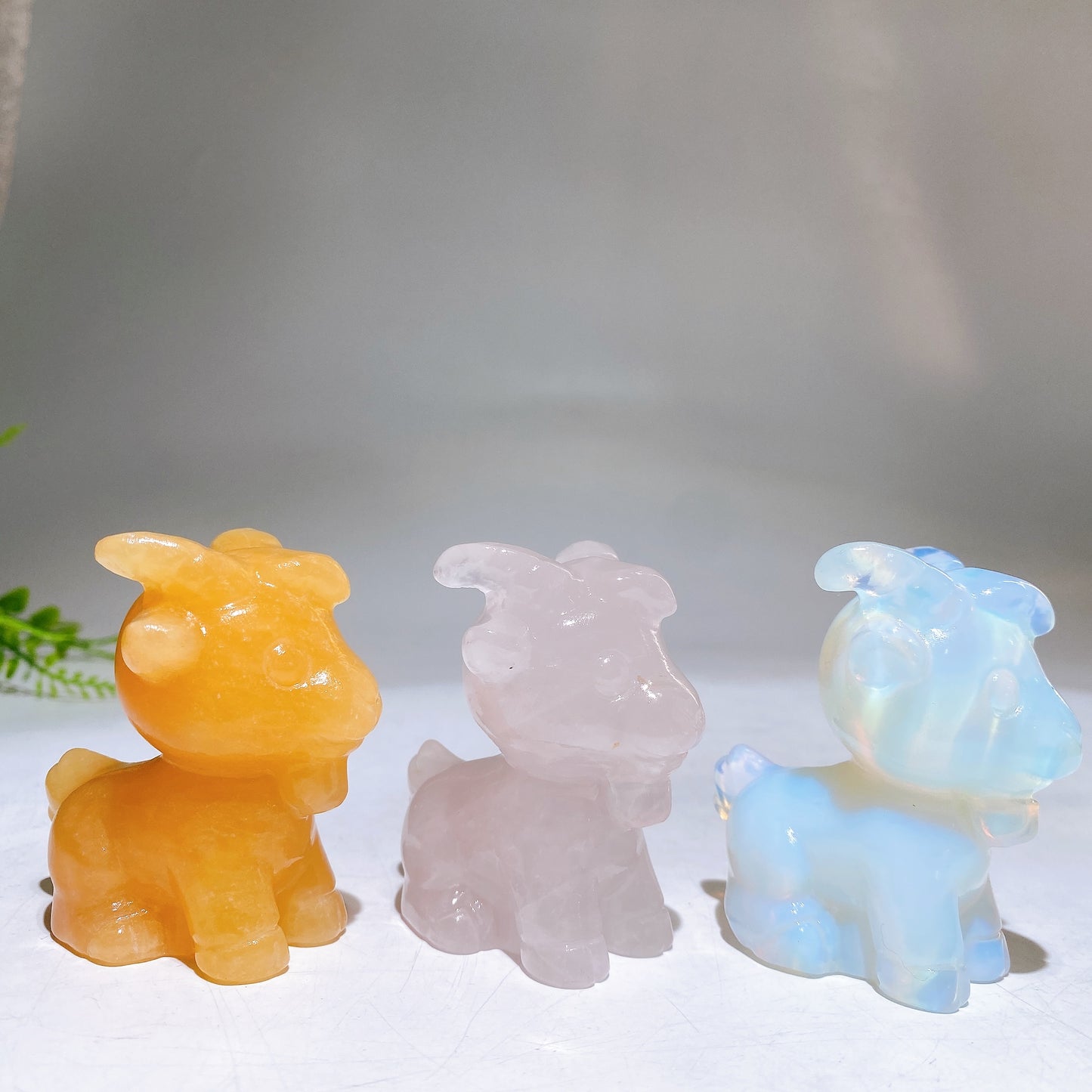 2.3" Natural Crystal Goat Carving Crystal Healing Bulk Wholesale