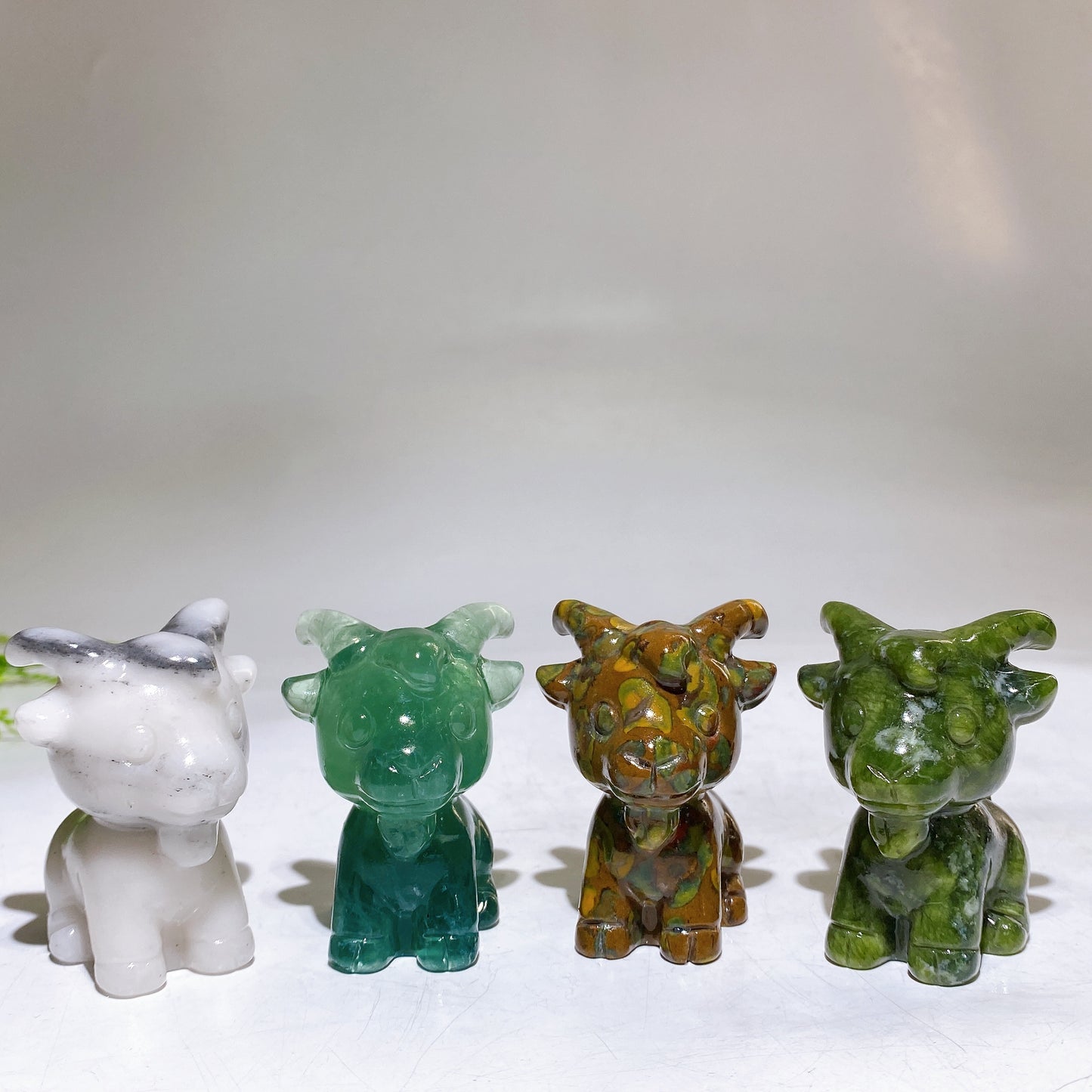 2.3" Natural Crystal Goat Carving Crystal Healing Bulk Wholesale