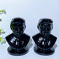 3.1" Black Obsidian Trump Busts Carvings Bulk Wholesale