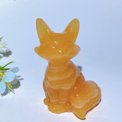 2.3" Mixed Crystal Fox Carvings Bulk Wholesale