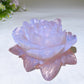 5.1" Pink Opalite Peony Flower Carving Crystal Healing Bulk Wholesale