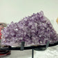 Large Unique Two Sides Amethyst with Calcite Flower Specimen with Stand