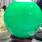 Large Unique Blue Green Fluorite Sphere with Stand