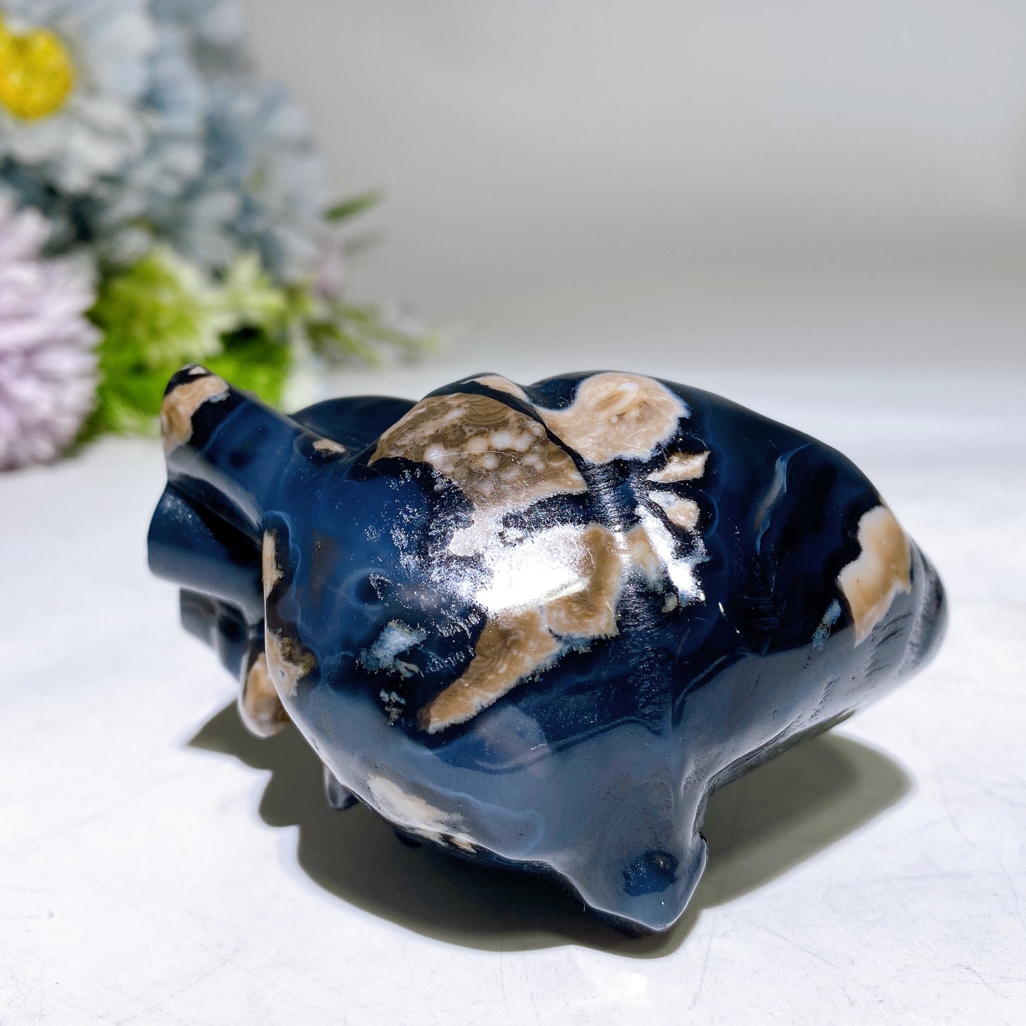 3.1" Volcanic Agate Heart Carving Crystal Healing Bulk Wholesale