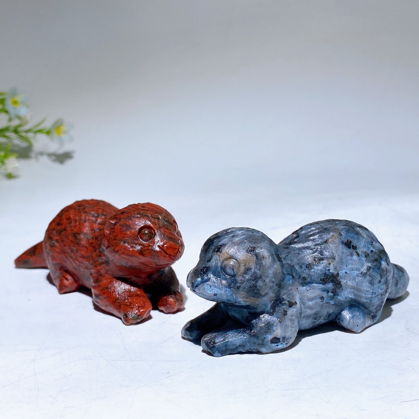 3.5" Natural Gemstone Crystal Beaver Carving Crystal Healing Bulk Wholesale